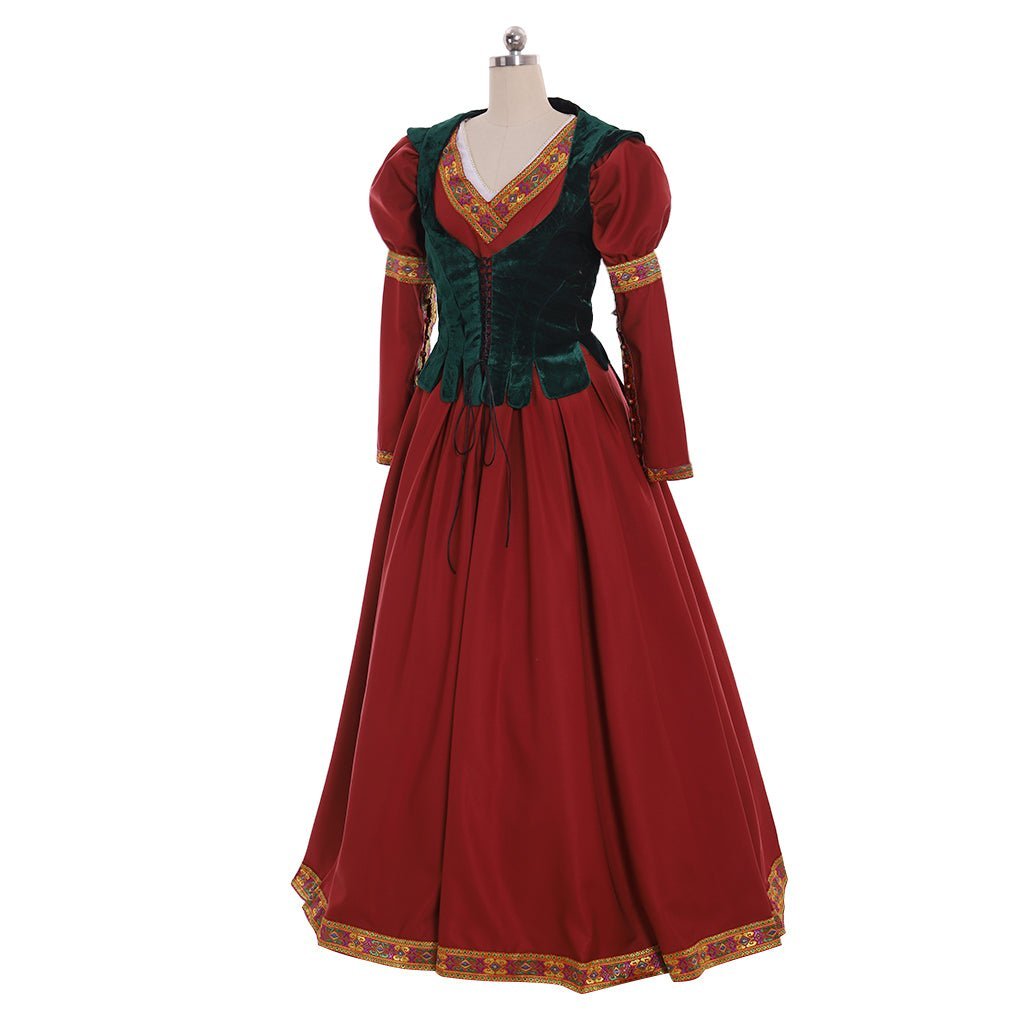 Vestido Corsé de Princesa Real de la Corte Victoriana Renacentista - Traje de Reina Tudor para Fiesta de Té o Baile de Gala - Fantasia Cosera