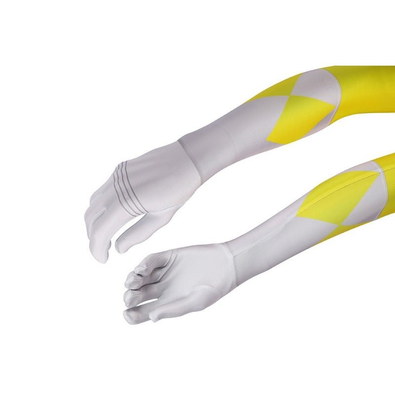 Traje de Cosplay Ranger Amarillo MMPR - Inspirado en Power Rangers - Fantasia Cosera