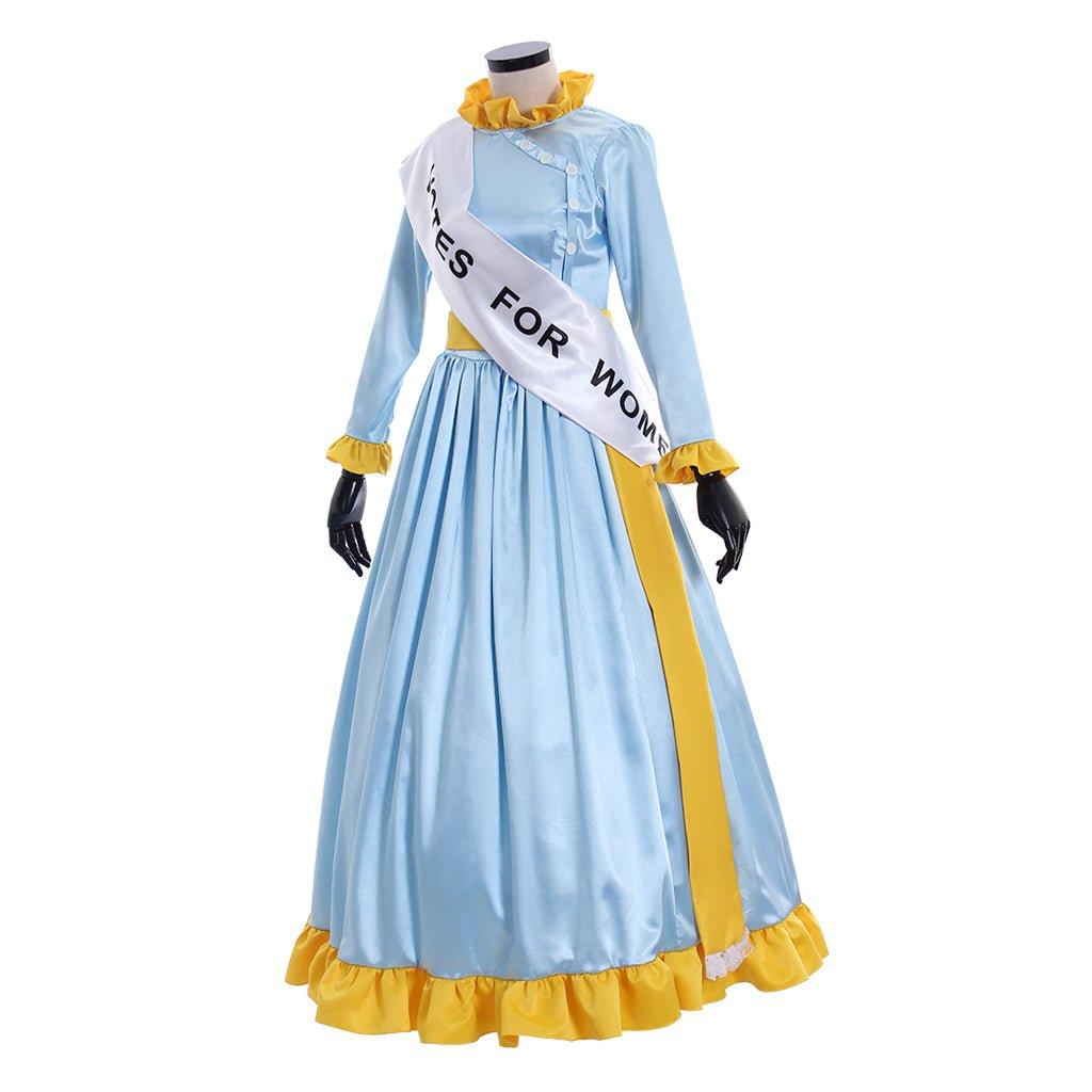 Vestido de Gala Azul Winifred Mrs. Banks | Disfraz de Cosplay para Halloween - Fantasia Cosera