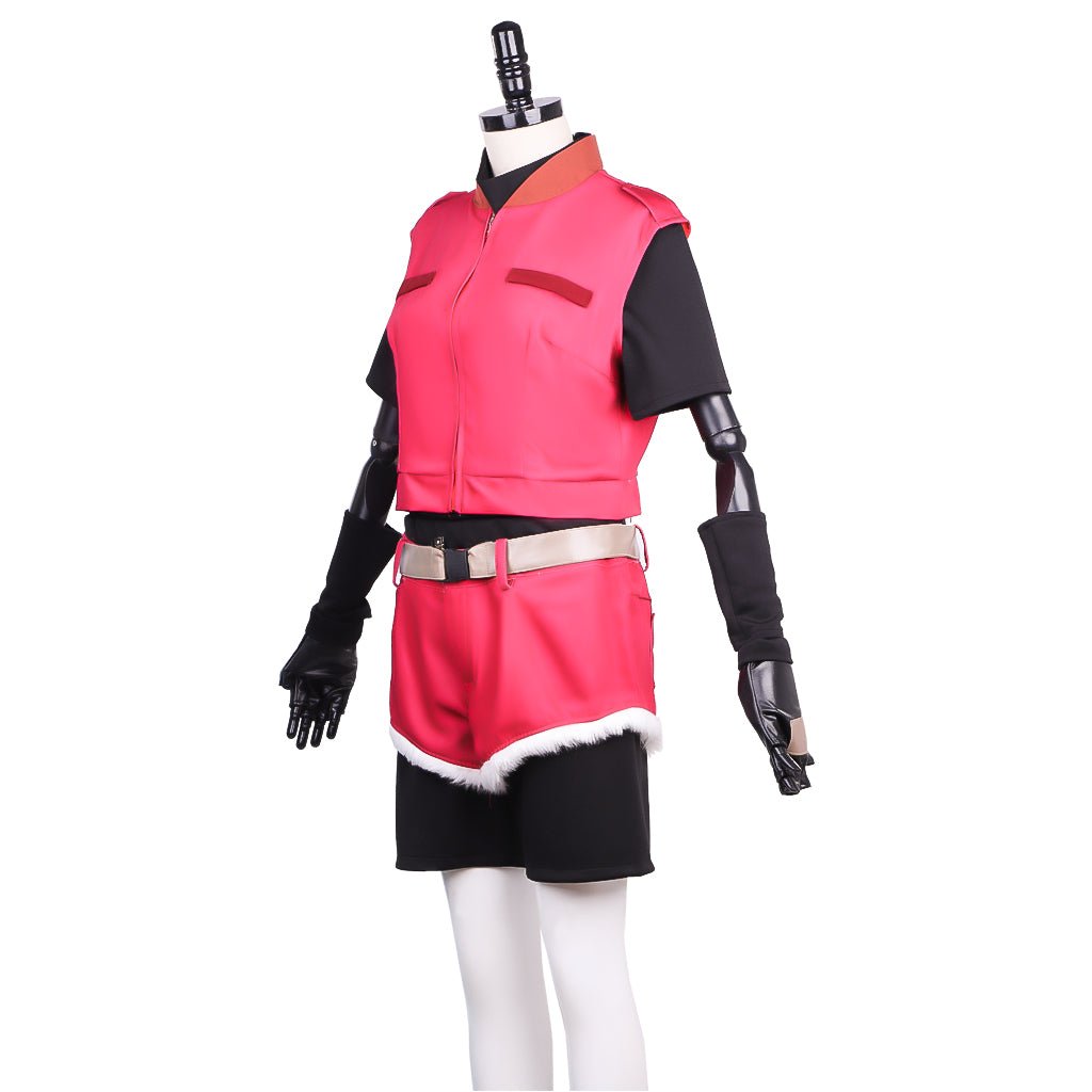 Traje de Cosplay de Claire Redfield para Mujeres: Abrigo, Camisa, Shorts con Cinturón - Fantasia Cosera