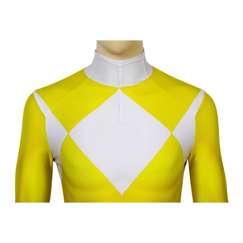 Traje de Cosplay Ranger Amarillo MMPR - Inspirado en Power Rangers - Fantasia Cosera
