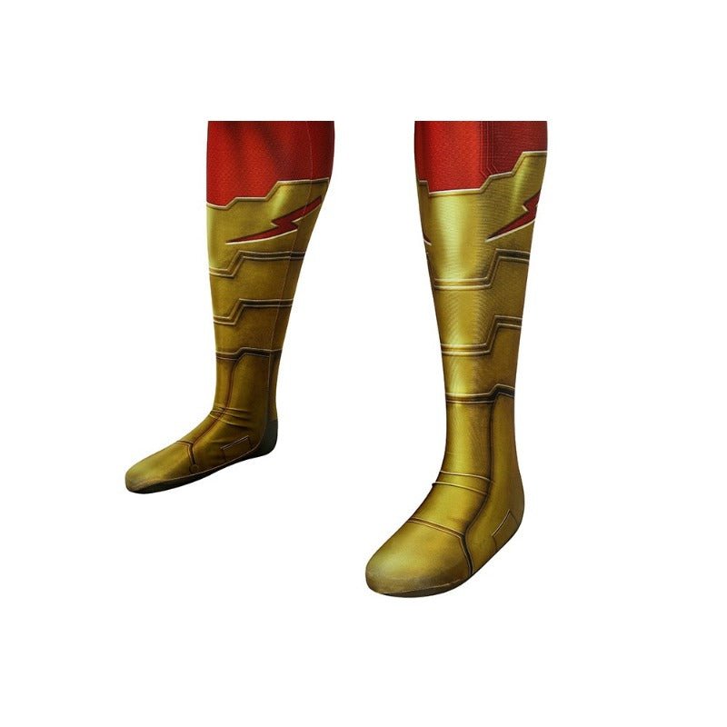 Traje de Cosplay de Shazam Billy Batson Captain Marvel Body-suit Zentai Ajustado - Fantasia Cosera