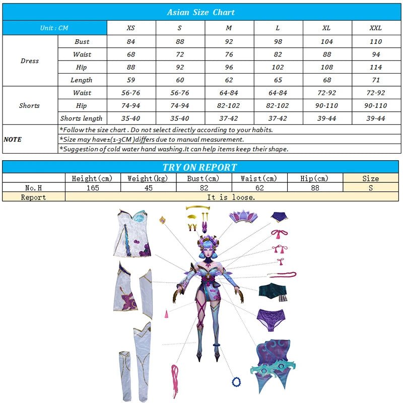 Traje de Cosplay de Evelynn Spirit Blossom de LOL - Vestido Kimono para Mujer con Accesorios - Fantasia Cosera