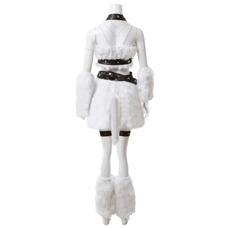 Traje de Cosplay de Gatita Katarina de LOL para Mujer - Disfraz de Batalla Blanca para Halloween y Fiestas - Fantasia Cosera