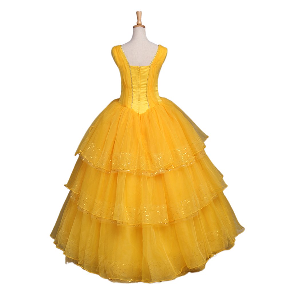 Vestido de Princesa Belle para Adultos | Disfraz de Cosplay para Halloween y Fiestas Temáticas - Fantasia Cosera