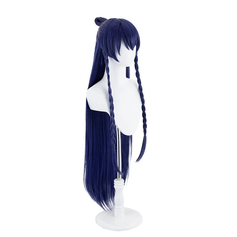 Peluca LOL Viaje Inmortal Irelia Cosplay 100cm Mujer Largo Azul Pelucas Cosplay Cabello Sintético Resistente al Calor - Fantasia Cosera