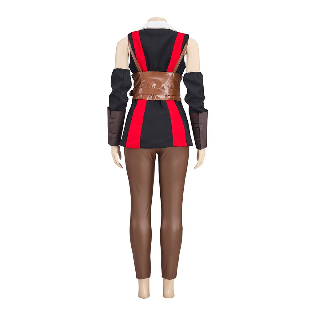 Conjunto de Chaqueta y Pantalones de Cuero PU para Mujer Estiloso – Perfecto para Cosplay y Outfits Geniales - Fantasia Cosera