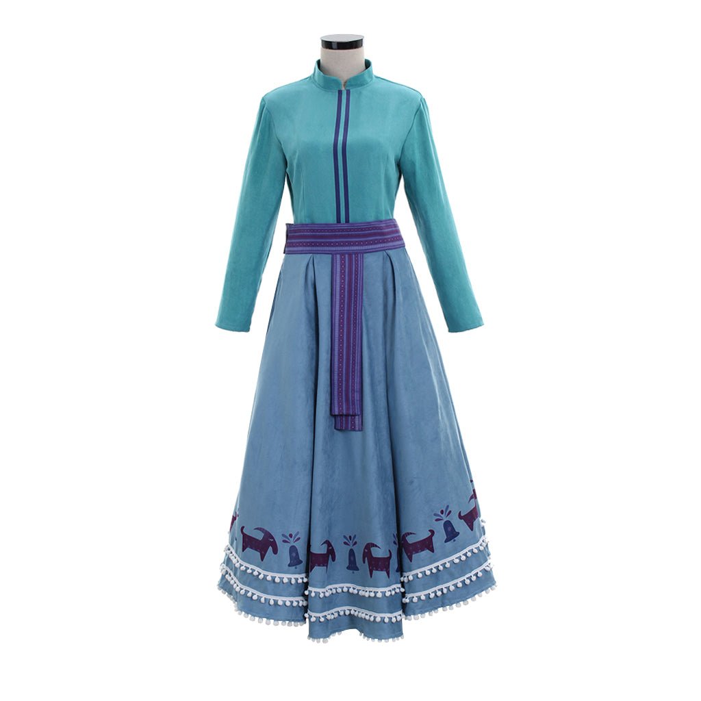 Traje de Cosplay de Anna Princesa | Conjunto de Camisa, Falda y Abrigo para Mujer Adulta en Halloween y Eventos Disney - Fantasia Cosera