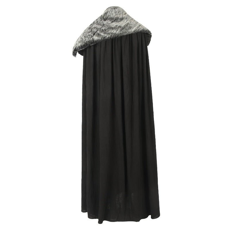 Traje de Cosplay de Sansa Stark para Mujer - Capa de Invierno con Cuello de Piel - Fantasia Cosera