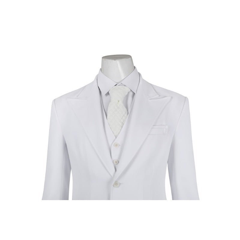 Traje de Cosplay Joker 2 Arthur Fleck Blanco - Conjunto Completo: Traje, Camisa, Chaleco, Pantalones, Corbata - Fantasia Cosera