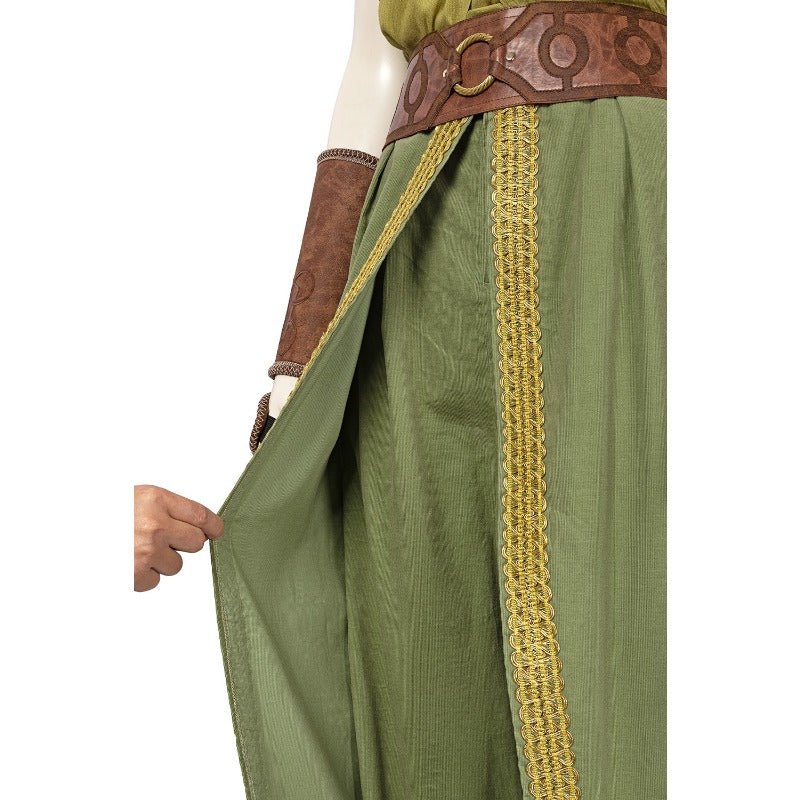 Traje de Cosplay de Raya Aventura Capa Chaleco Conjunto Completo Mujer Vestido Halloween Princesa Dragón - Fantasia Cosera
