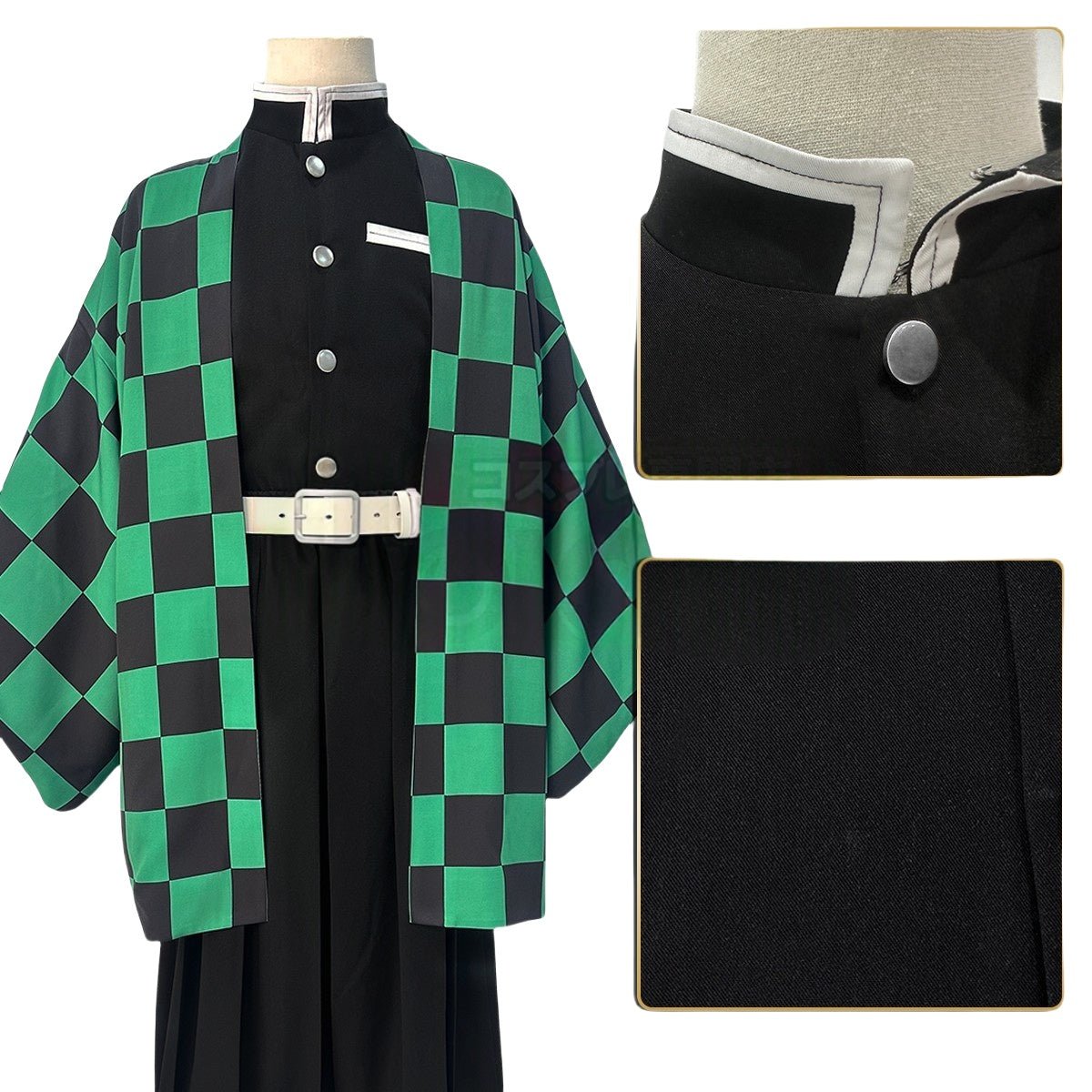 Traje de Cosplay de Kamado Tanjiro - Demon Slayer Anime - Fantasia Cosera