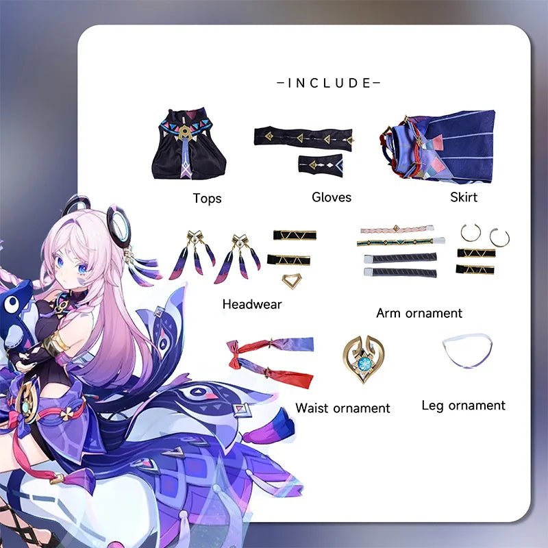 Traje de Cosplay Citlali de Genshin Impact Natlan Maestros del Viento Nocturno para Mujer - Fantasia Cosera