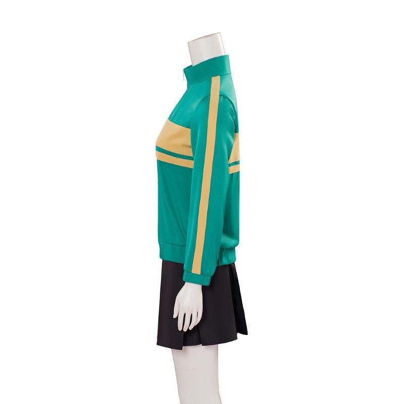 Traje de Cosplay de Kim Pine de Scott Pilgrim - Abrigo Verde y Falda para Mujeres - Fantasia Cosera