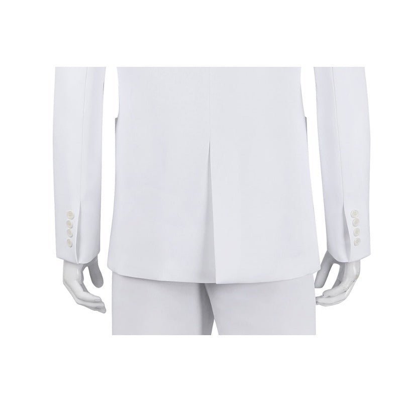 Traje de Cosplay Joker 2 Arthur Fleck Blanco - Conjunto Completo: Traje, Camisa, Chaleco, Pantalones, Corbata - Fantasia Cosera