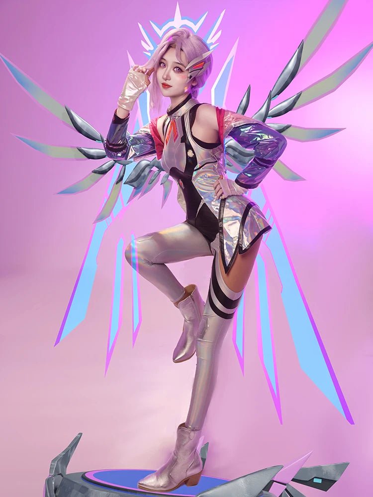 Traje de Cosplay de Seraphine de LOL Battle Dove, Equipo Anima, Disfraz de Halloween para Mujer, Nueva Piel - Fantasia Cosera