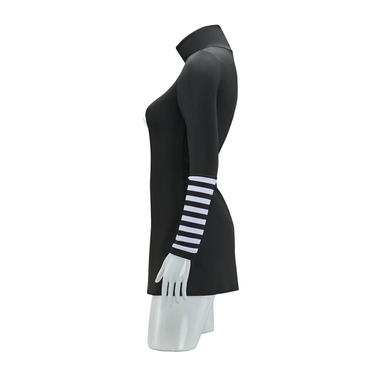 Traje de Cosplay de Marioneta - Vestido Negro con Medias Rayadas para Mujeres Adultas - Disfraz de Carnaval y Halloween - Fantasia Cosera
