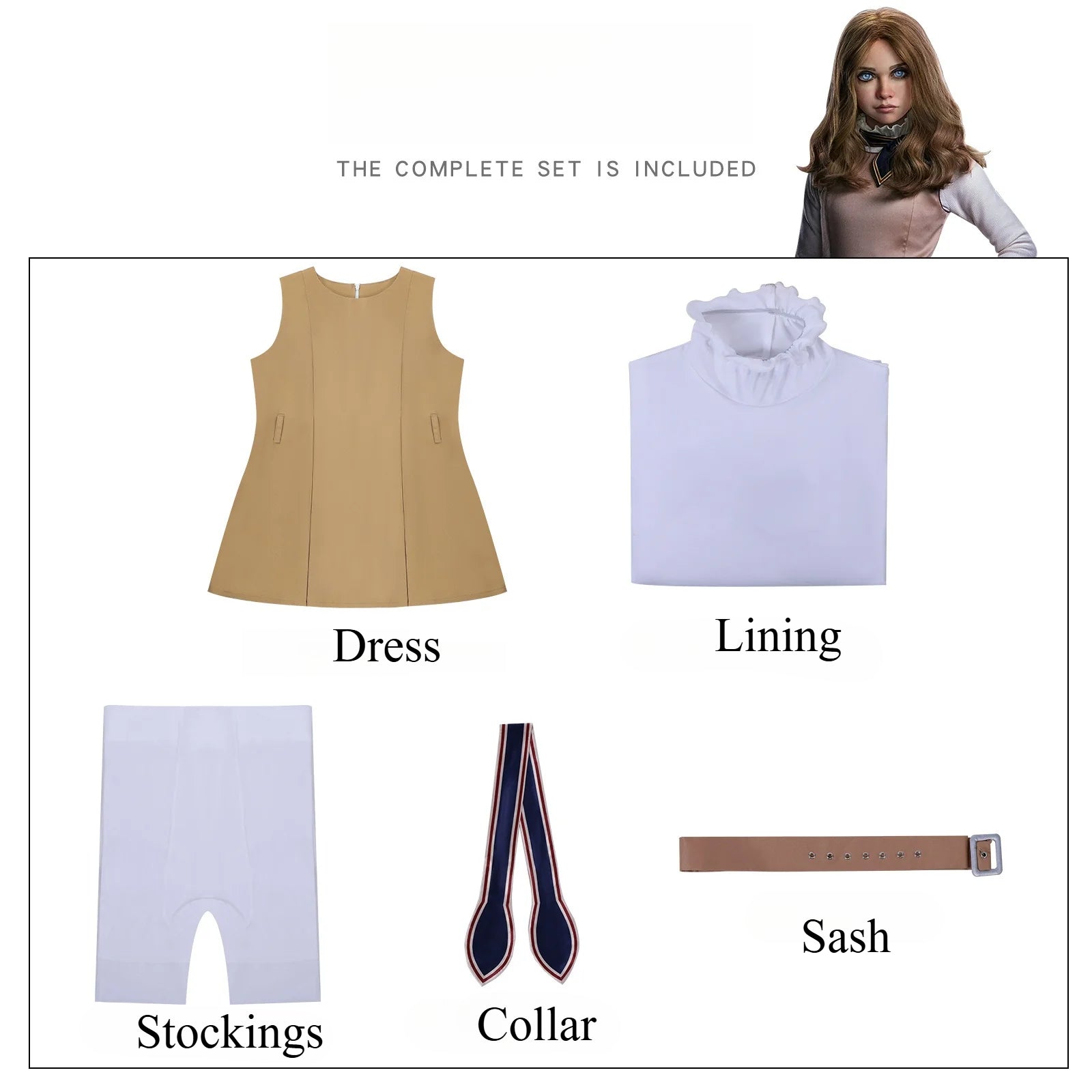 Traje de Cosplay M3GAN 2.0 – Disfraz para Halloween y Escenarios para Adultos y Niños - Fantasia Cosera