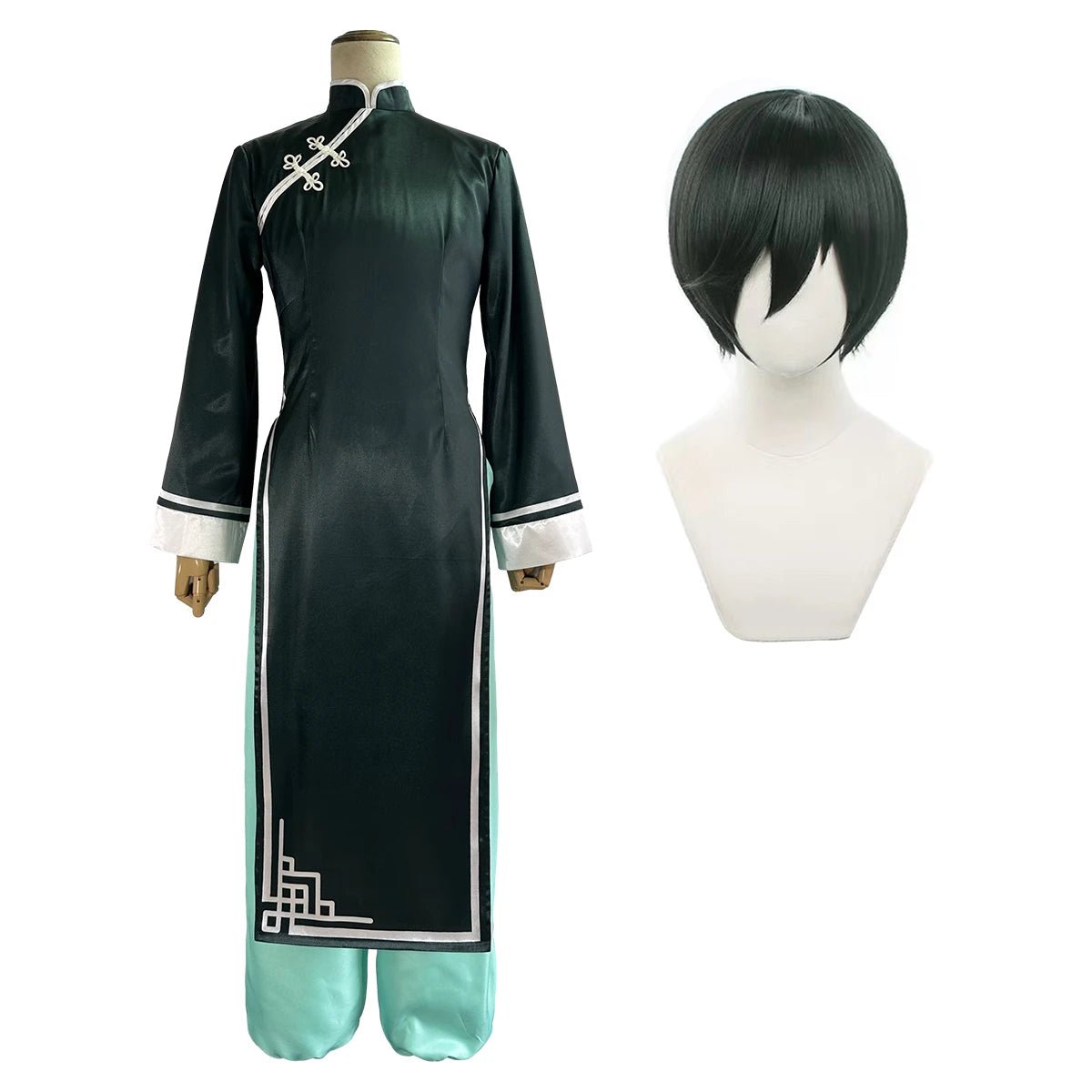 Blue Lock Anime Rin Itoshi Cosplay Traje Chino Kung Fu Tang Peluca Rosa Red Sintética Ajustable Halloween - Fantasia Cosera