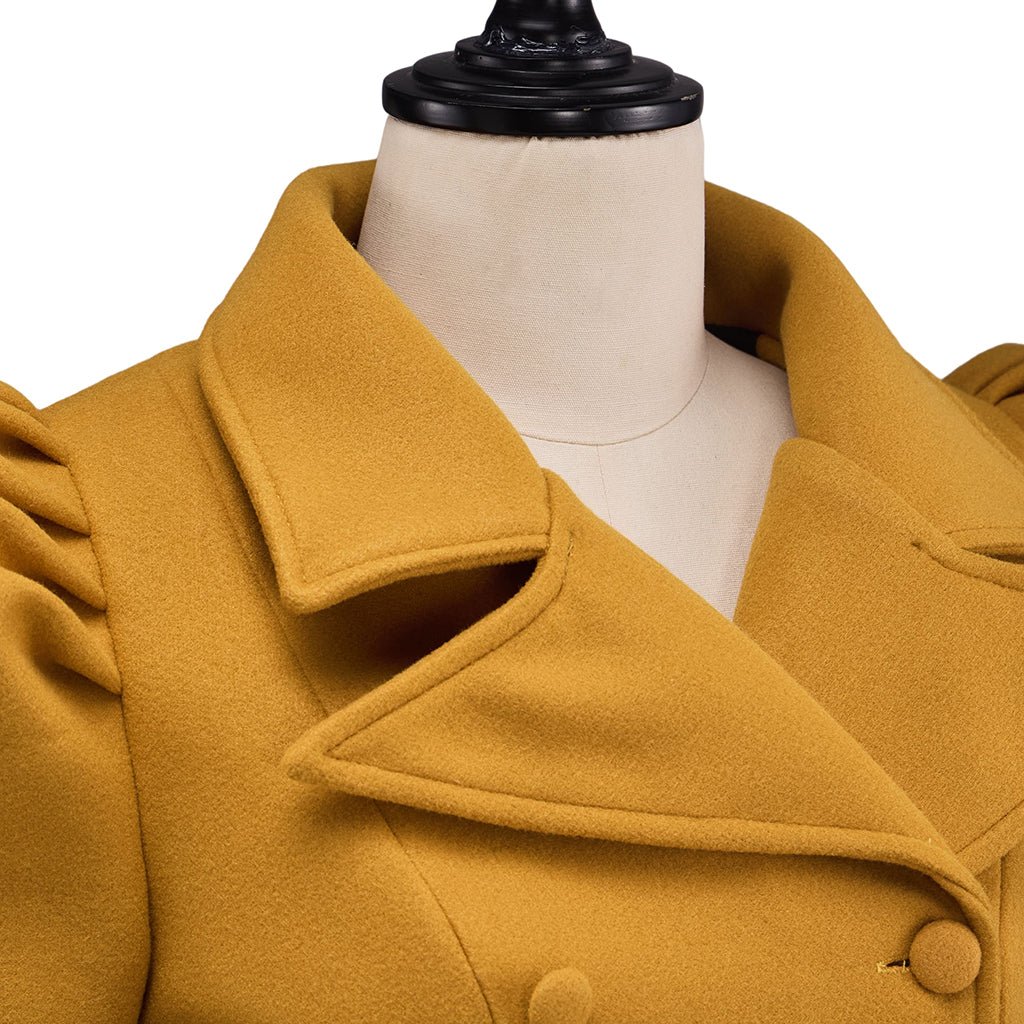 Chaqueta Medieval Amarilla con Botones para Mujer - Disfraz de Cosplay para Ferias Renacentistas y LARP - Fantasia Cosera