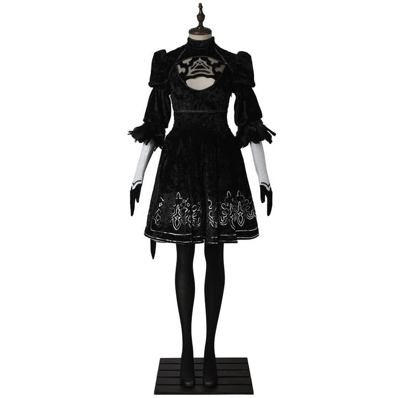 Traje de Cosplay Yorha 2B de Nier Automata para Mujeres y Niñas, Disfraz de Carnaval de Halloween - Fantasia Cosera