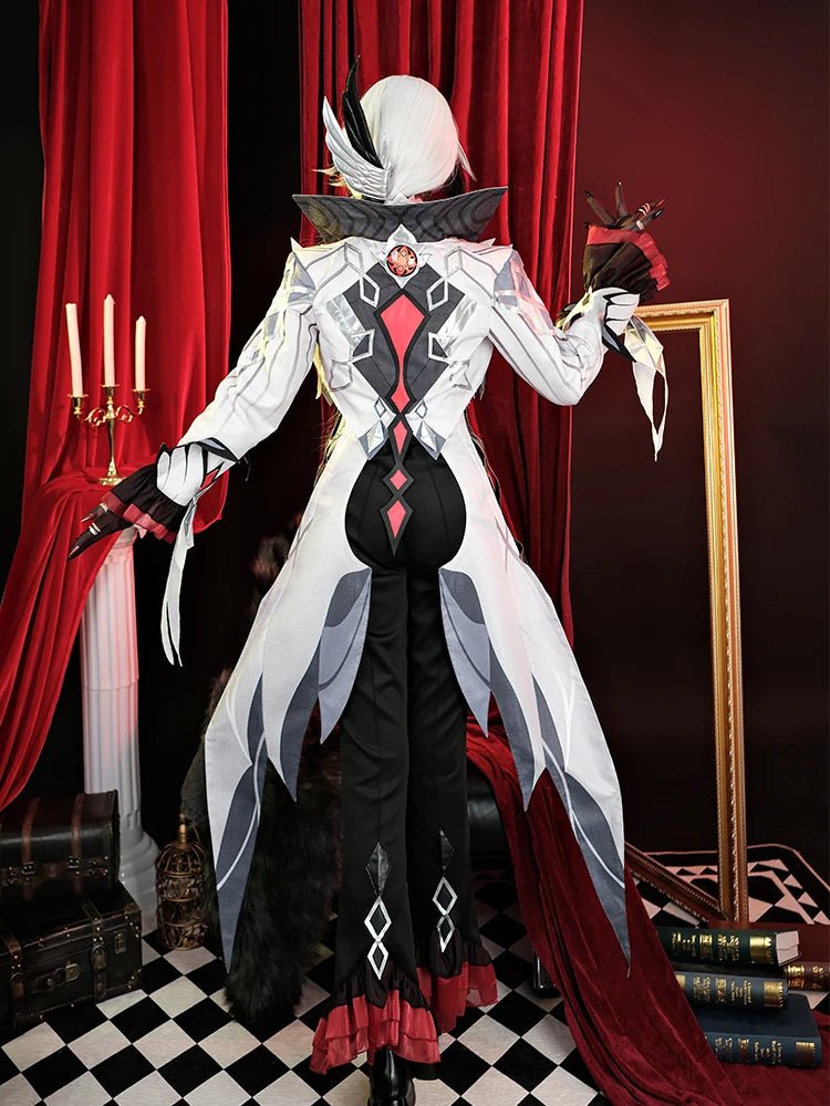 Traje de Arlecchino Cosplay Genshin Impact Fatui Servant Snezhnaya Arlecchino The Knave Disfraz de Halloween Uniforme para Hombres - Fantasia Cosera