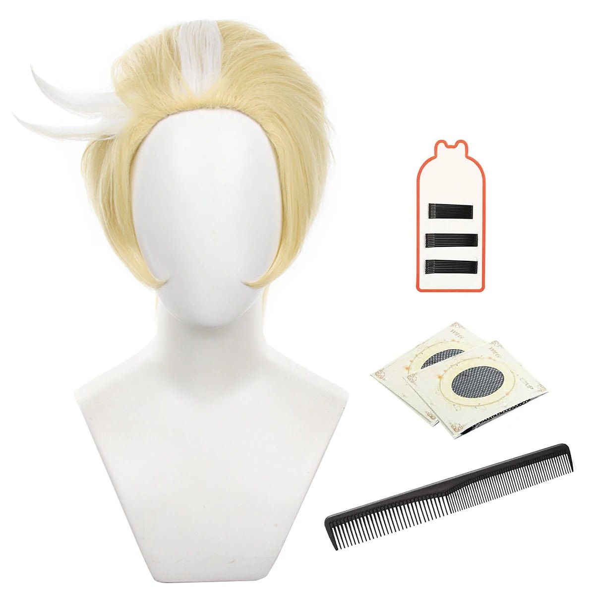 Peluca de Cosplay de Lucifer Morningstar de Haz Hotel Anime, Fibra Sintética, Tamaño Ajustable, Ideal para Halloween y Navidad - Fantasia Cosera