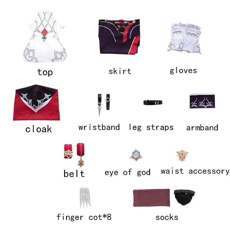 Traje de Cosplay de Rosaria del Juego Genshin Impact - Vestido para Mujer - Fantasia Cosera