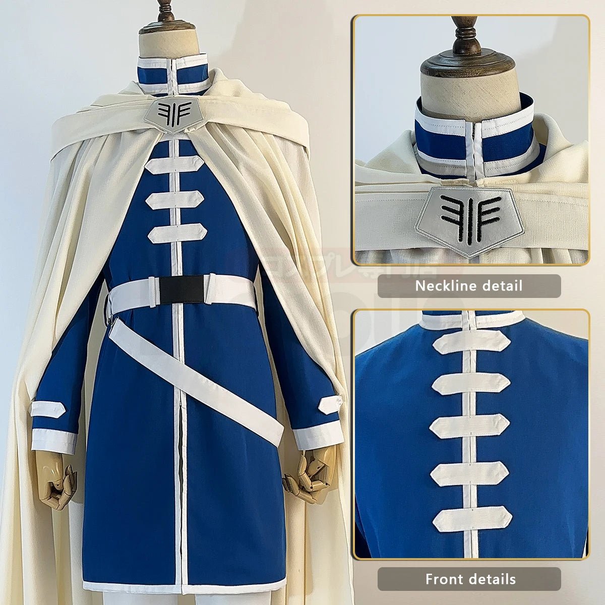 Traje de Cosplay Himmel de Frieren: Beyond Journey's End - Peluca, Capa, Abrigo y Pantalones - Regalo Navideño - Fantasia Cosera