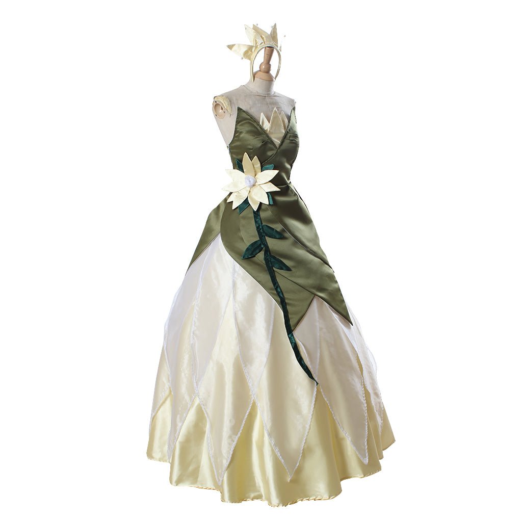 Vestido de Cosplay de Princesa Tiana para Adulto | Traje de Cosplay de la Serie Disney - Fantasia Cosera