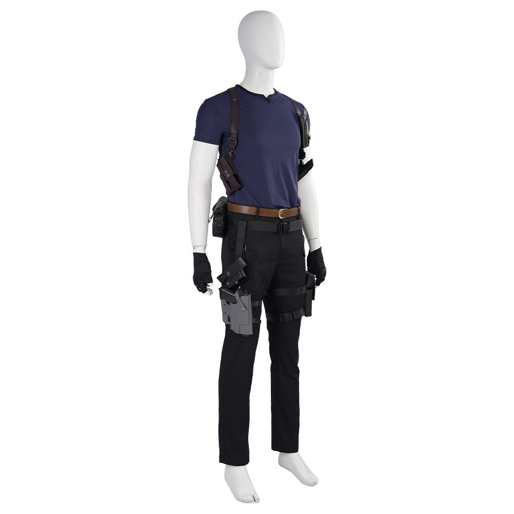 Traje de Cosplay de Leon de Resident Evil 4 - Conjunto Completo para Hombres en Halloween y Eventos de Juegos - Fantasia Cosera