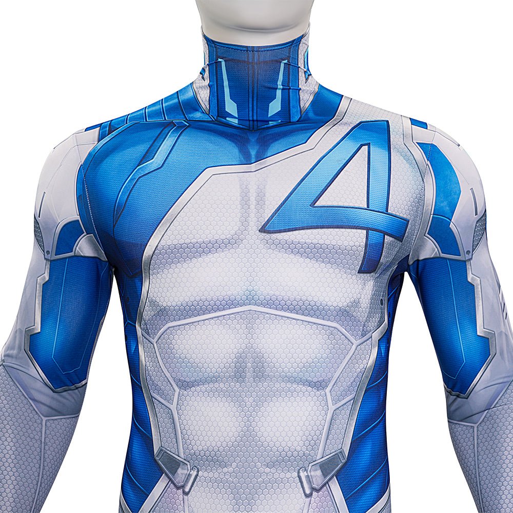 Marvel Concurso de Campeones - Traje de Cuerpo Mr. Fantastic para Cosplay - Fantasia Cosera