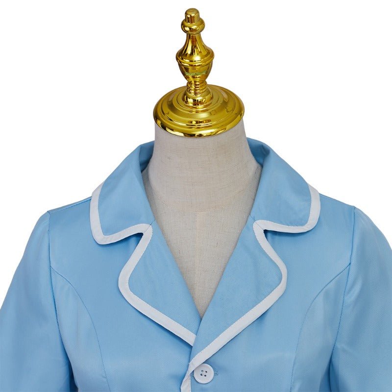 Vestido de Camarera Azul con Delantal para Mujer – Inspirado en Waitress el Musical - Fantasia Cosera