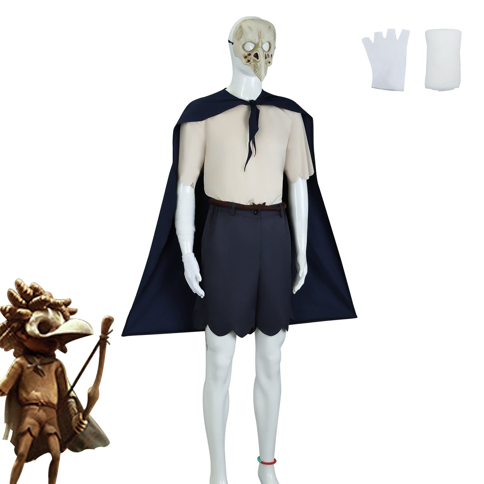 Traje de Cosplay de Little Nightmares 3 - Low como El Fugitivo para Halloween - Fantasia Cosera