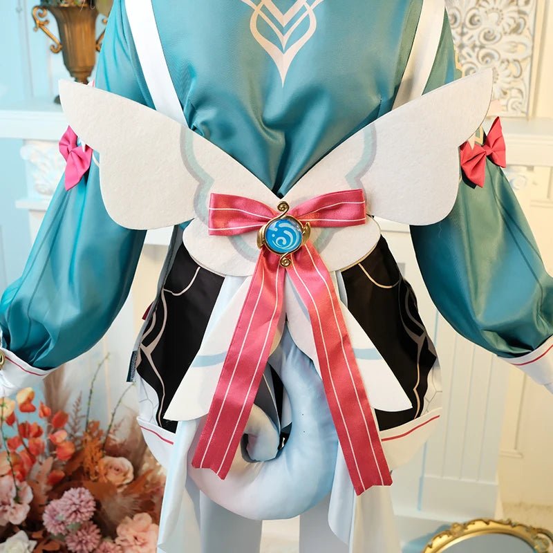 Traje de Cosplay de Sigewinne, Enfermera Jefa de Fontaine en Genshin Impact, con Colas para Halloween Mujer - Fantasia Cosera