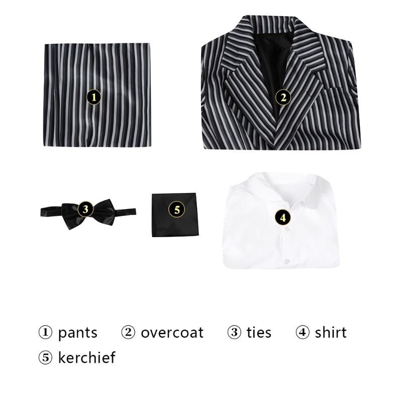 Traje de Cosplay de Gómez Addams de La Familia Addams para Halloween - Fantasia Cosera