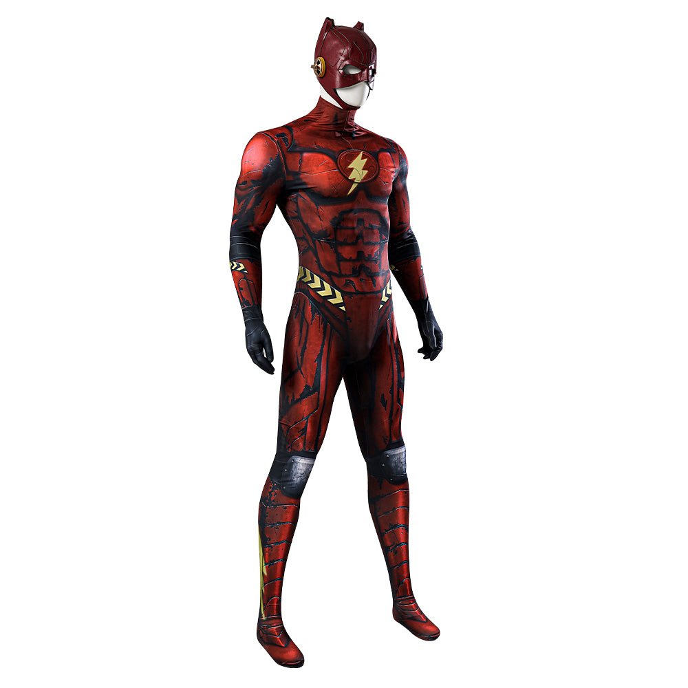Traje de The Flash Zentai con Capucha para Hombre - Disfraz de Superhéroe para Halloween - Fantasia Cosera