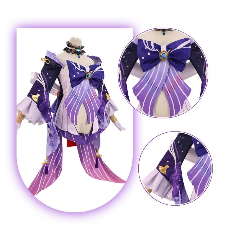Traje de Cosplay de Kokomi de Genshin Impact - Sangonomiya Kokomi Cosplay para Mujer, Disfraz de Halloween Completo con Tocado - Fantasia Cosera