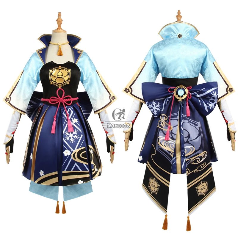 Traje de Cosplay Genshin Impact Kamisato Ayaka para Mujer - Vestido para Halloween y Role Play - Fantasia Cosera