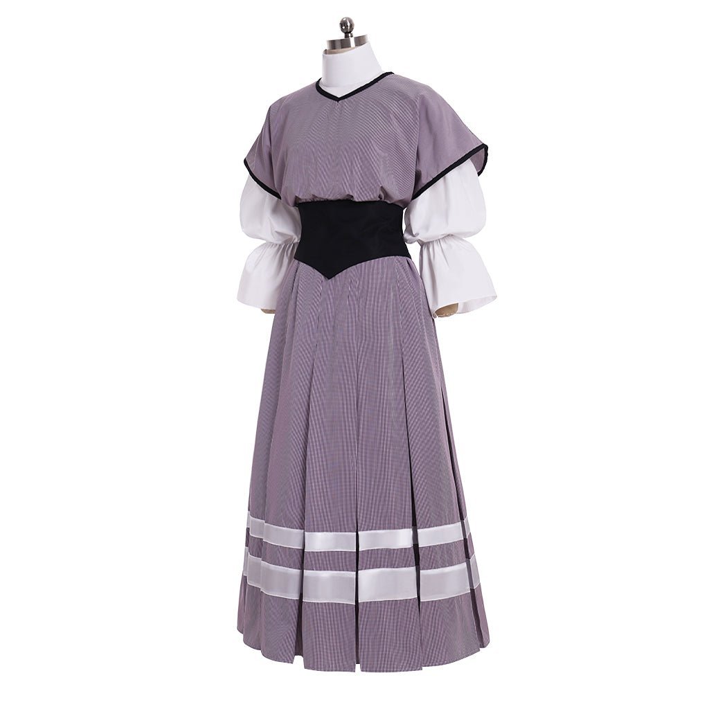 Vestido Medieval Victoriano Edwardiano Colonial para Mujer – Traje de Baile para Fiestas de Té, Hecho a Medida para Carnavales y Eventos - Fantasia Cosera