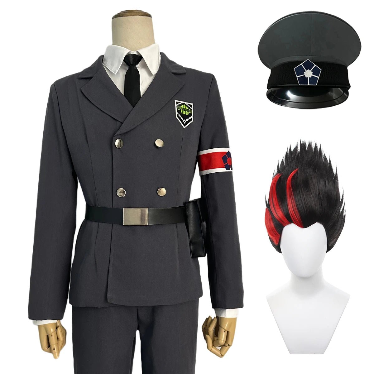 Disfraz de Cosplay de los Guardias de la Exposición de Blue Lock: Rin Itoshi, Isagi, Bachira, Nagi, Chigiri, Reo, Barou, Kunigami con Peluca y Red de Rosas - Fantasia Cosera