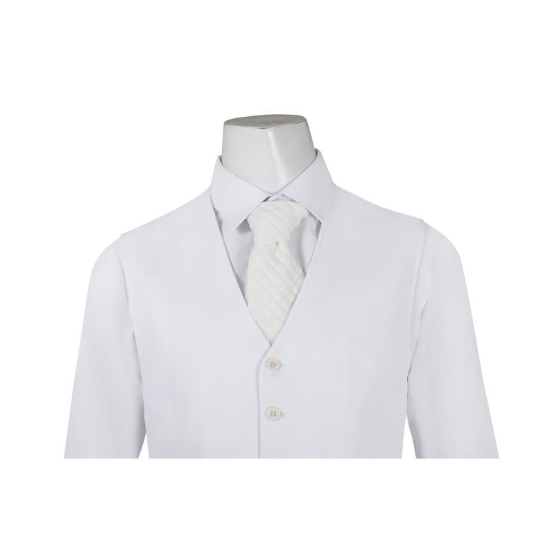Traje de Cosplay Joker 2 Arthur Fleck Blanco - Conjunto Completo: Traje, Camisa, Chaleco, Pantalones, Corbata - Fantasia Cosera