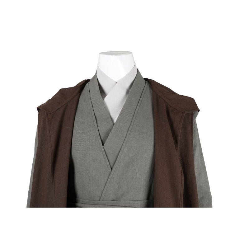 Traje de Cosplay de Obi-Wan Kenobi Conjunto Completo - Capa de Caballero Jedi para Halloween y Carnaval - Fantasia Cosera