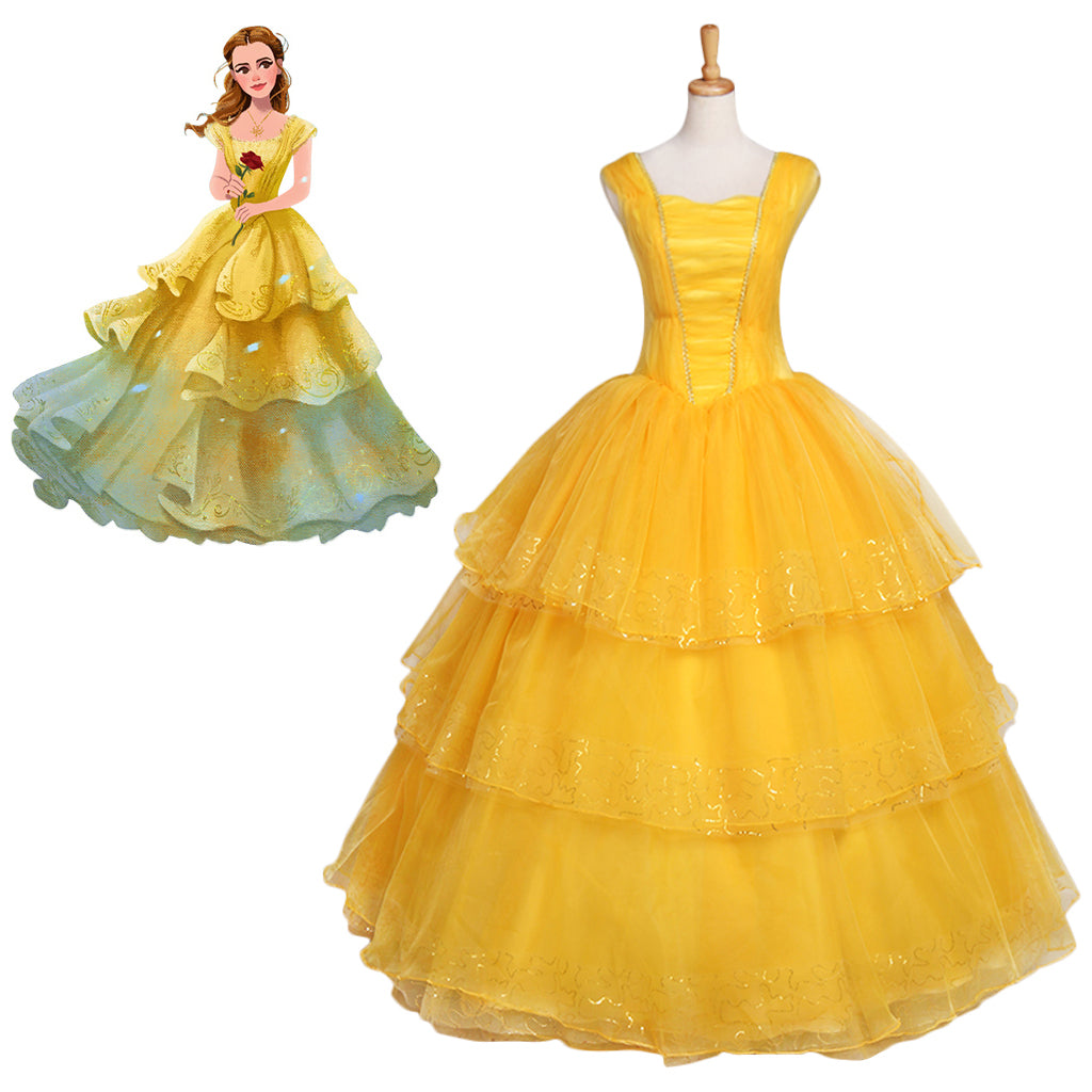 Belle y la Bestia Traje de Cosplay Serie | Vestido de Princesa para Eventos - Fantasia Cosera