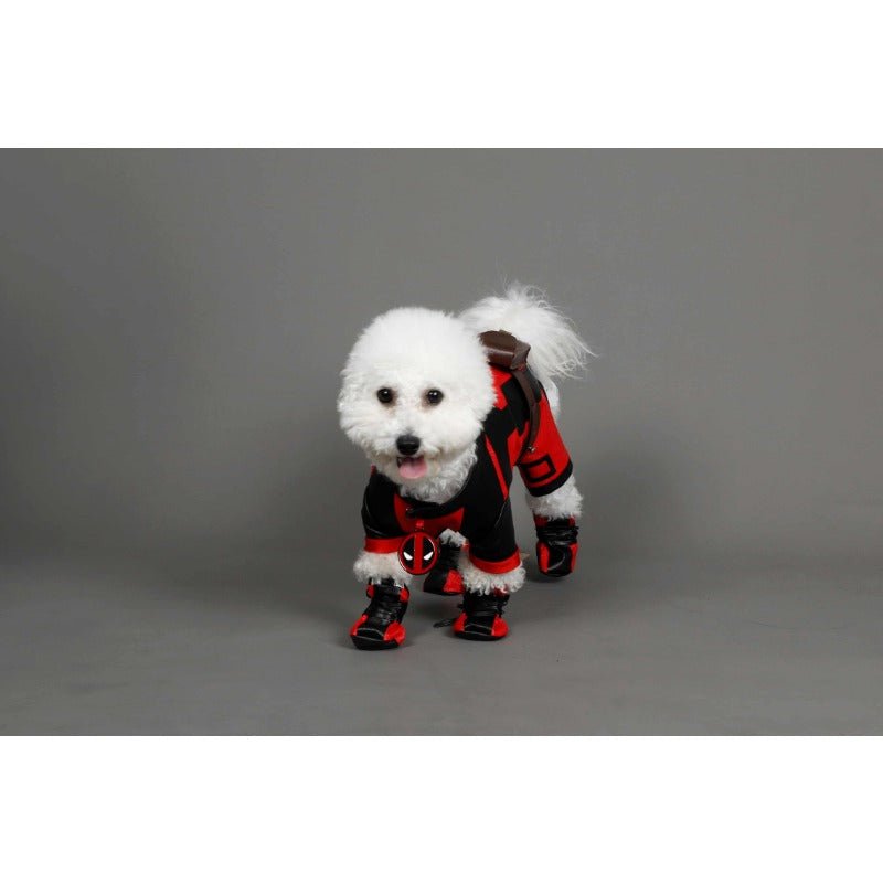 Disfraz de Deadpool para Perros - Traje de Superhéroe para Mascotas en Halloween y Fiestas - Fantasia Cosera