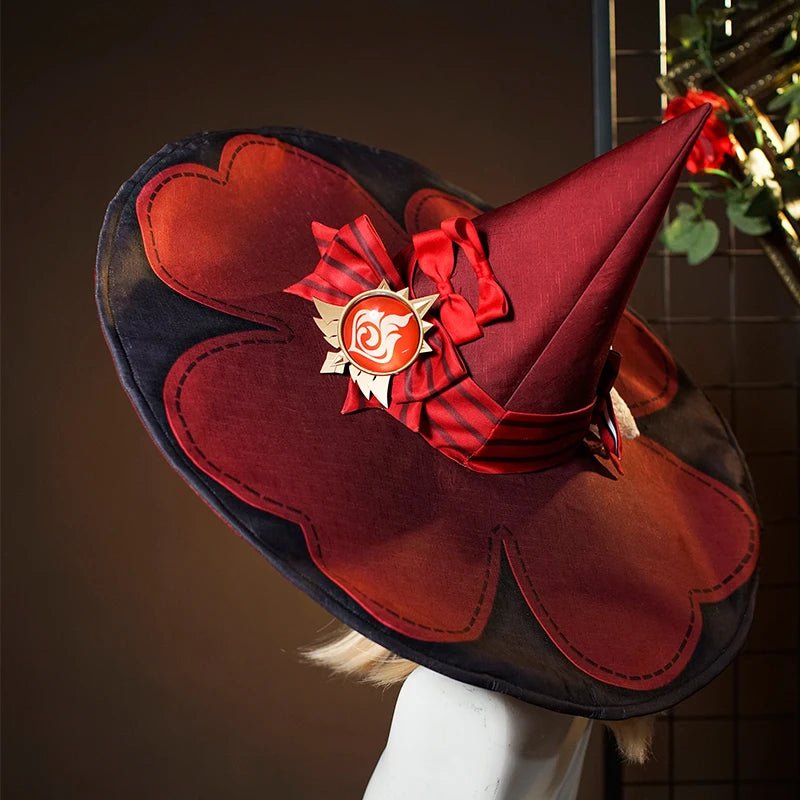 Traje de Cosplay de Klee Genshin Impact Pequeña Bruja Klee Vestido Lindo Mujer Halloween Carnaval Fiesta con Sombrero - Fantasia Cosera