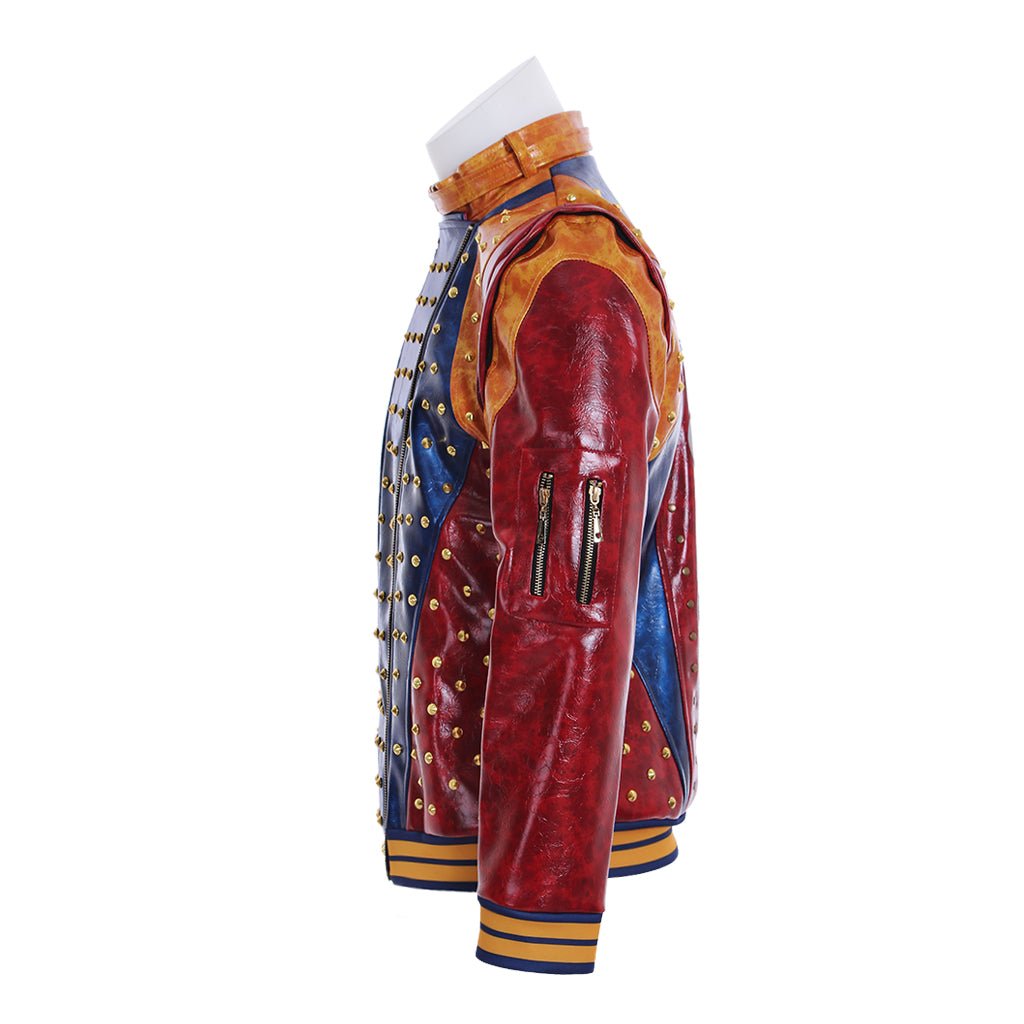 Traje de Cosplay Descendants 2 para Hombres y Niños - Chaqueta de Cuero Punk con Abrigo con Tachuelas - Fantasia Cosera