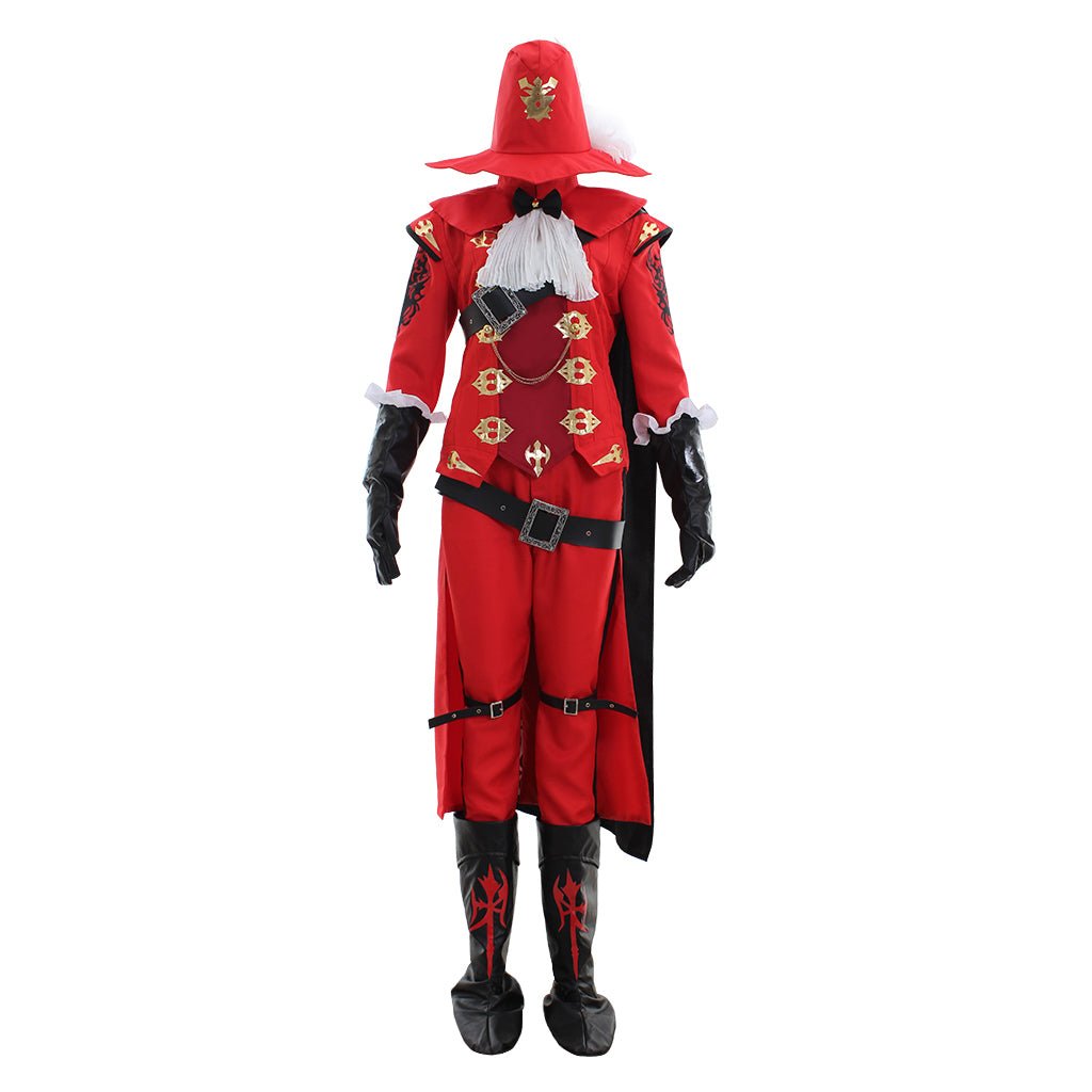 Traje de Cosplay de Mago Rojo de FFXIV | Uniforme de Combate Elegante Juego Completo para Gamers - Fantasia Cosera