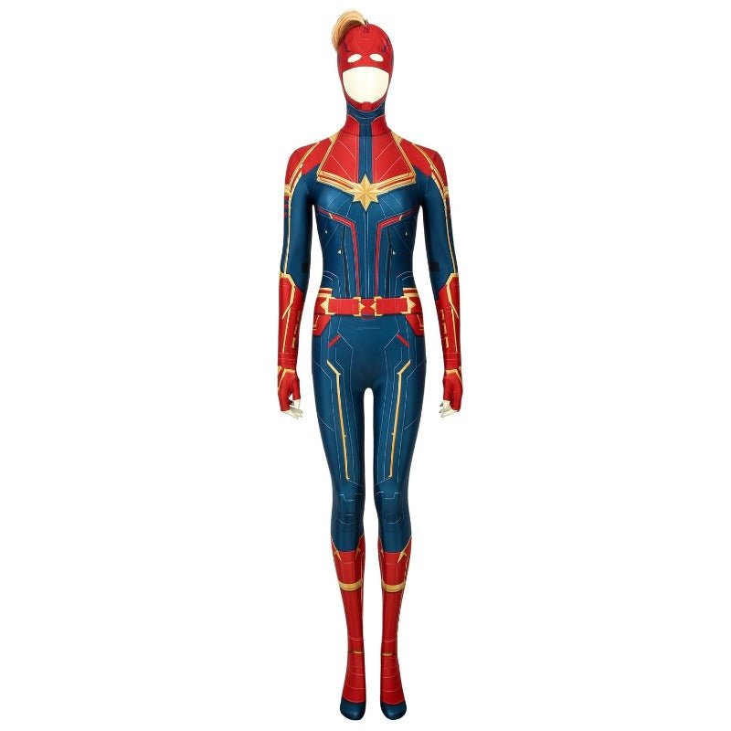 Traje de Cosplay de Captain Marvel Impresión Digital para Fans - Fantasia Cosera