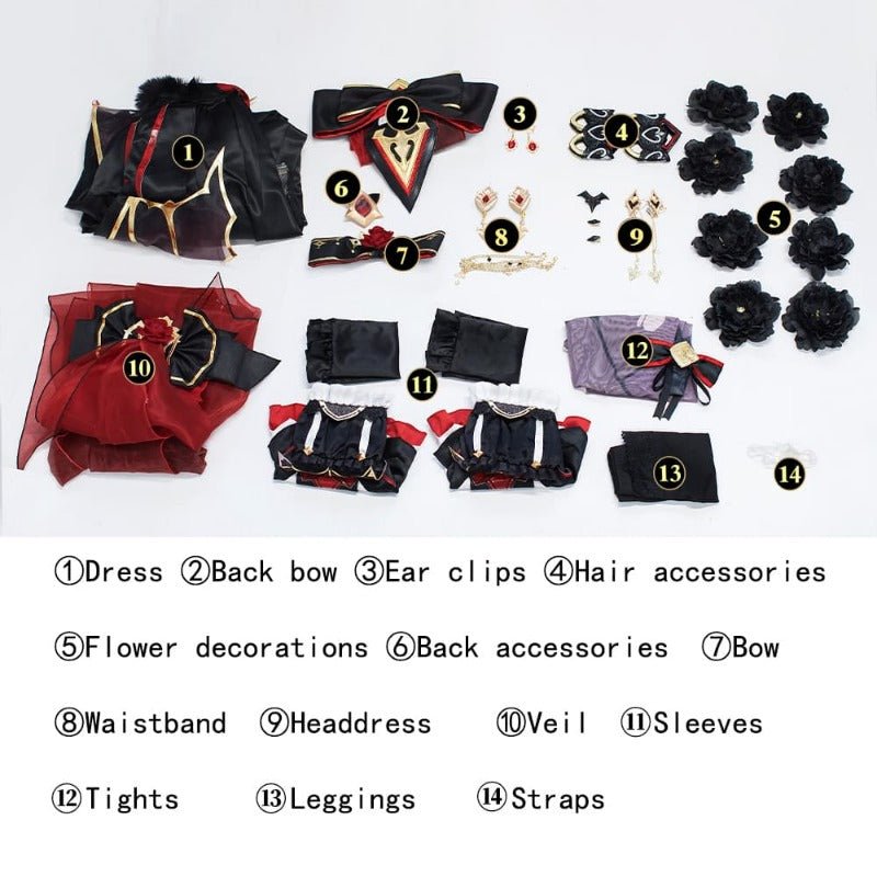 Traje de Cosplay de Theresa Apocalypse - Falda de Honkai Impact 3 para Mujeres - Fantasia Cosera